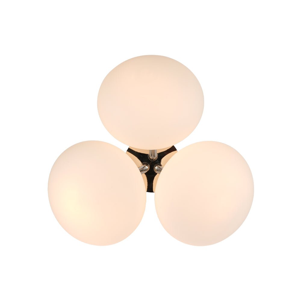 Ljomulix Modern Sphere Opal Glass Semi Flush Mount Light