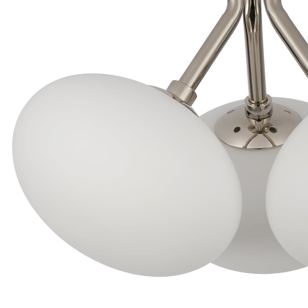 Ljomulix Modern Sphere Opal Glass Semi Flush Mount Light