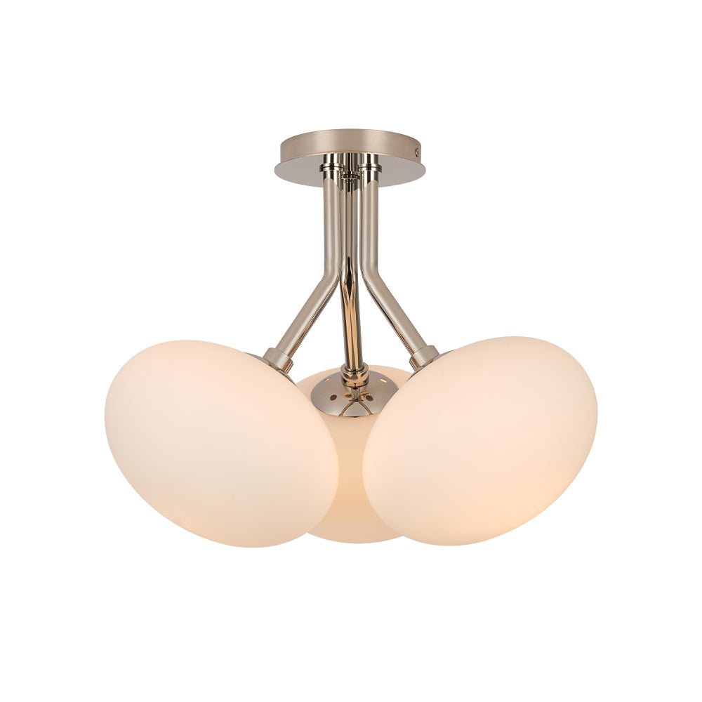 Ljomulix Modern Sphere Opal Glass Semi Flush Mount Light