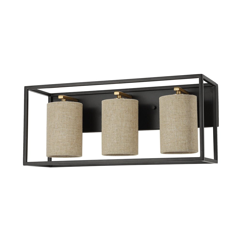 Plotuvum Rectangular Frame Linen Metal Wall Sconce