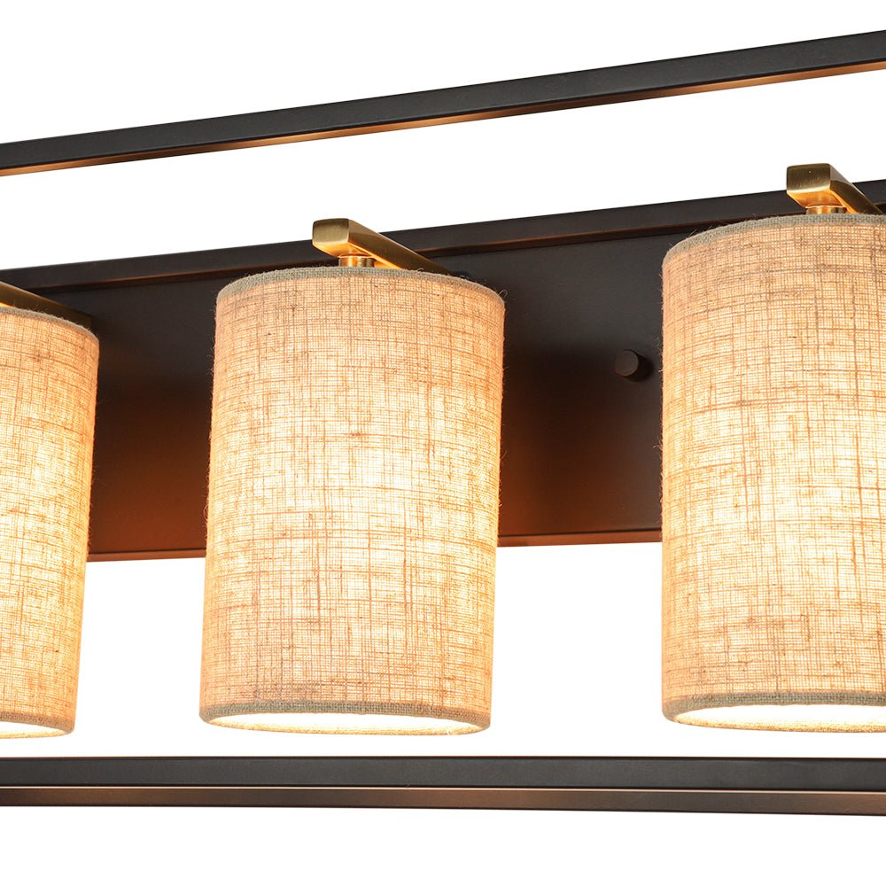 Plotuvum Rectangular Frame Linen Metal Wall Sconce