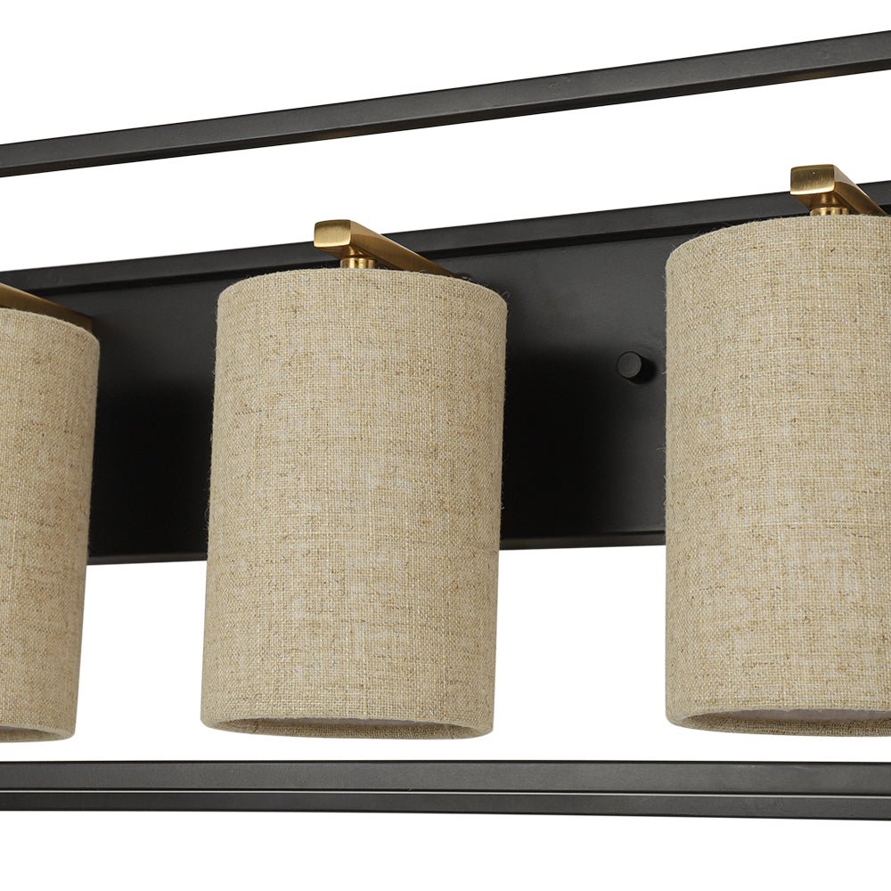 Plotuvum Rectangular Frame Linen Metal Wall Sconce