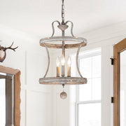 Ostium Shabby Chic Rusty Metal Lantern Pendant Light