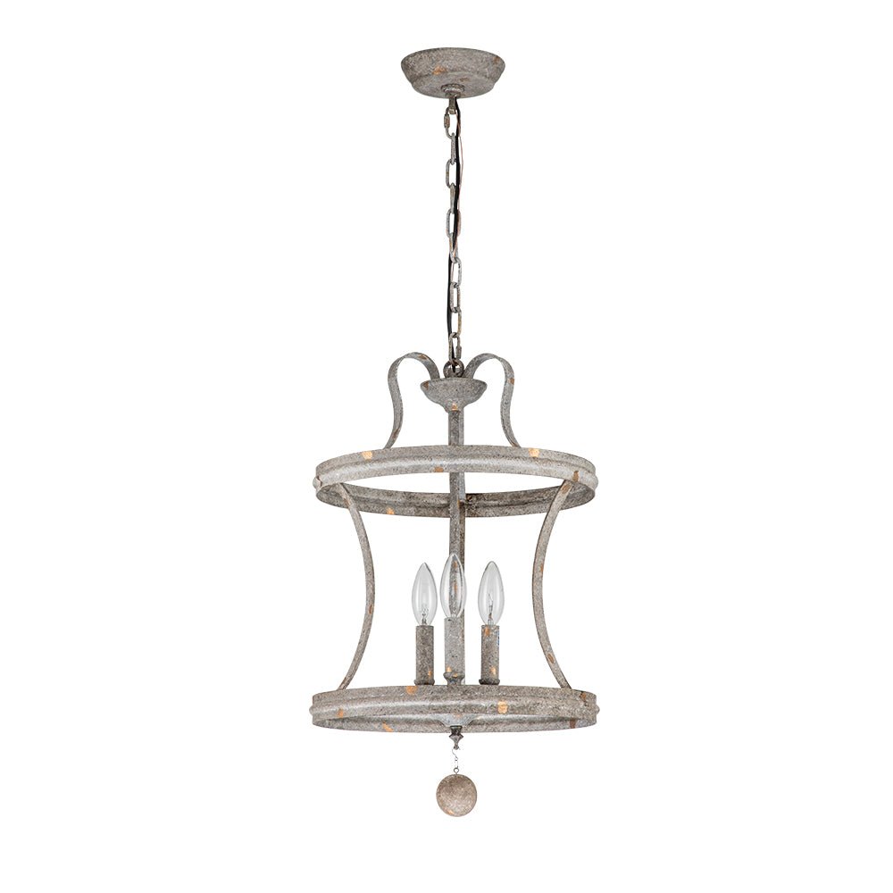 Ostium Shabby Chic Rusty Metal Lantern Pendant Light