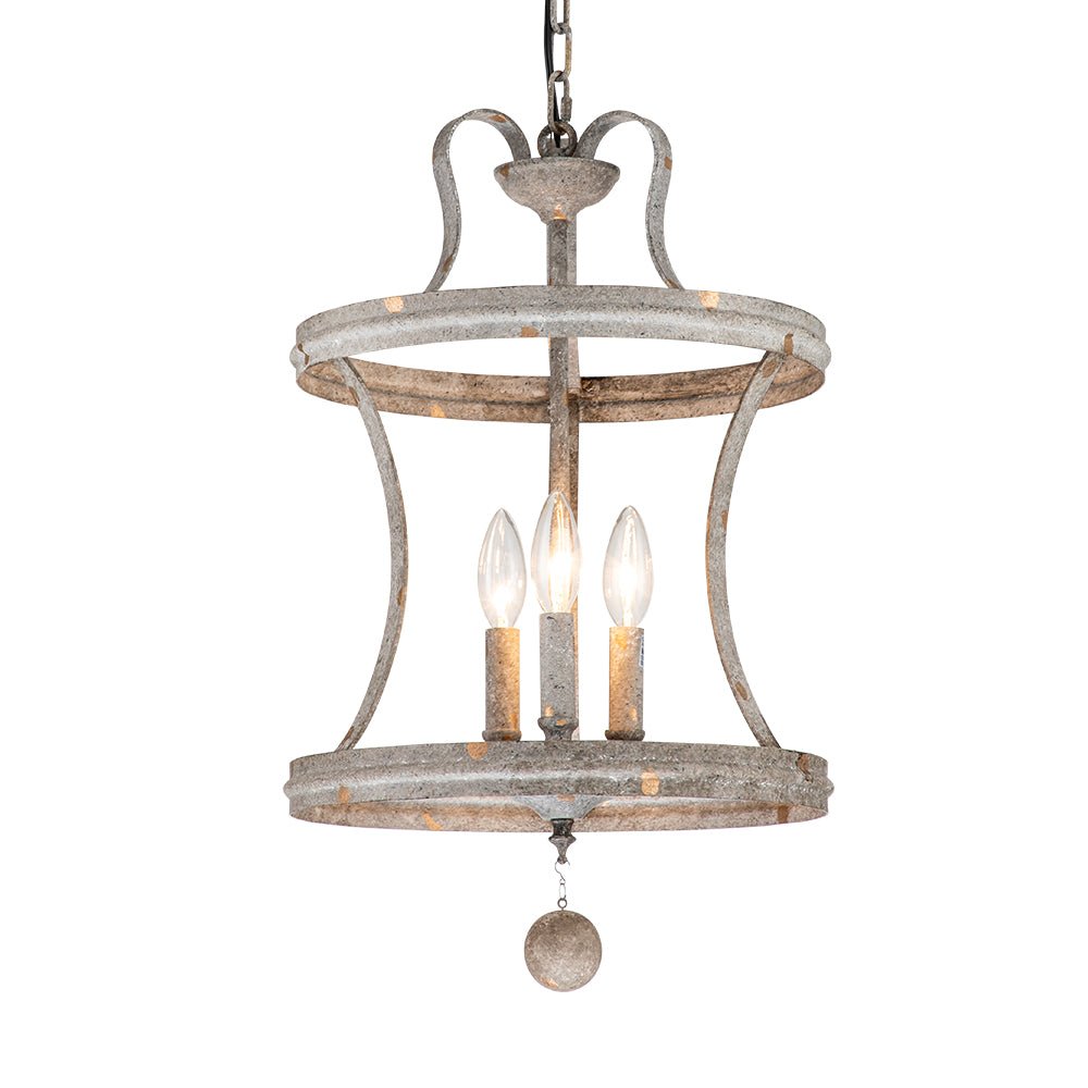 Ostium Shabby Chic Rusty Metal Lantern Pendant Light