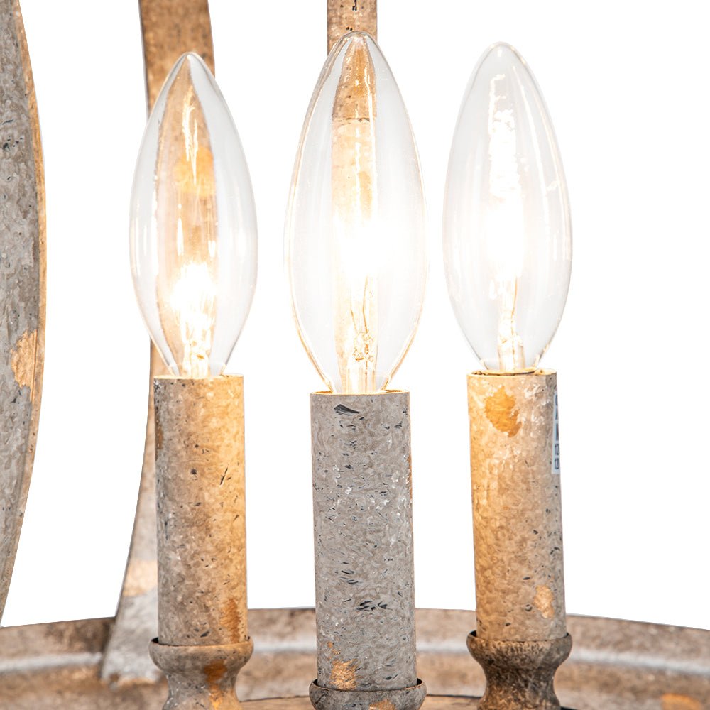Ostium Shabby Chic Rusty Metal Lantern Pendant Light