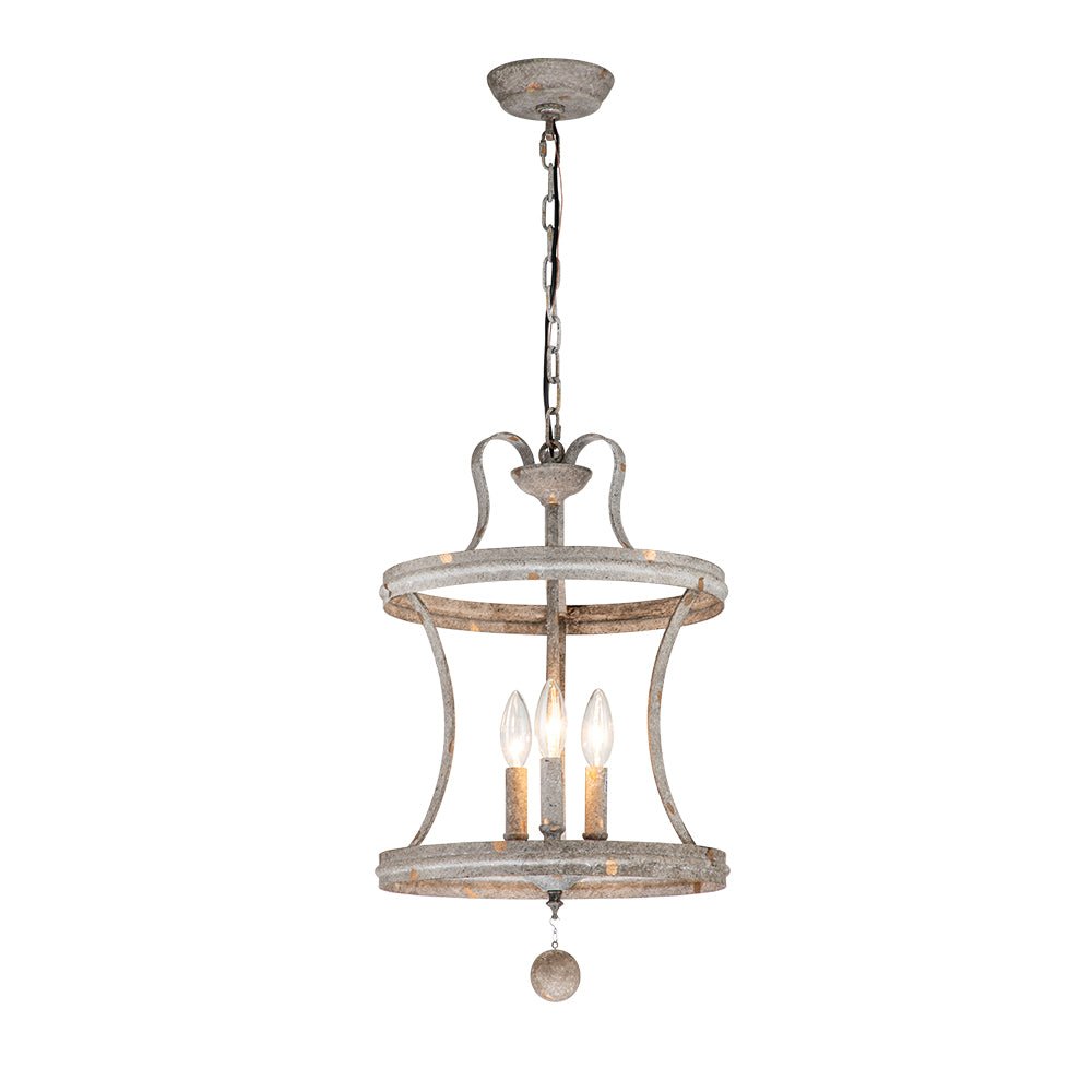 Ostium Shabby Chic Rusty Metal Lantern Pendant Light