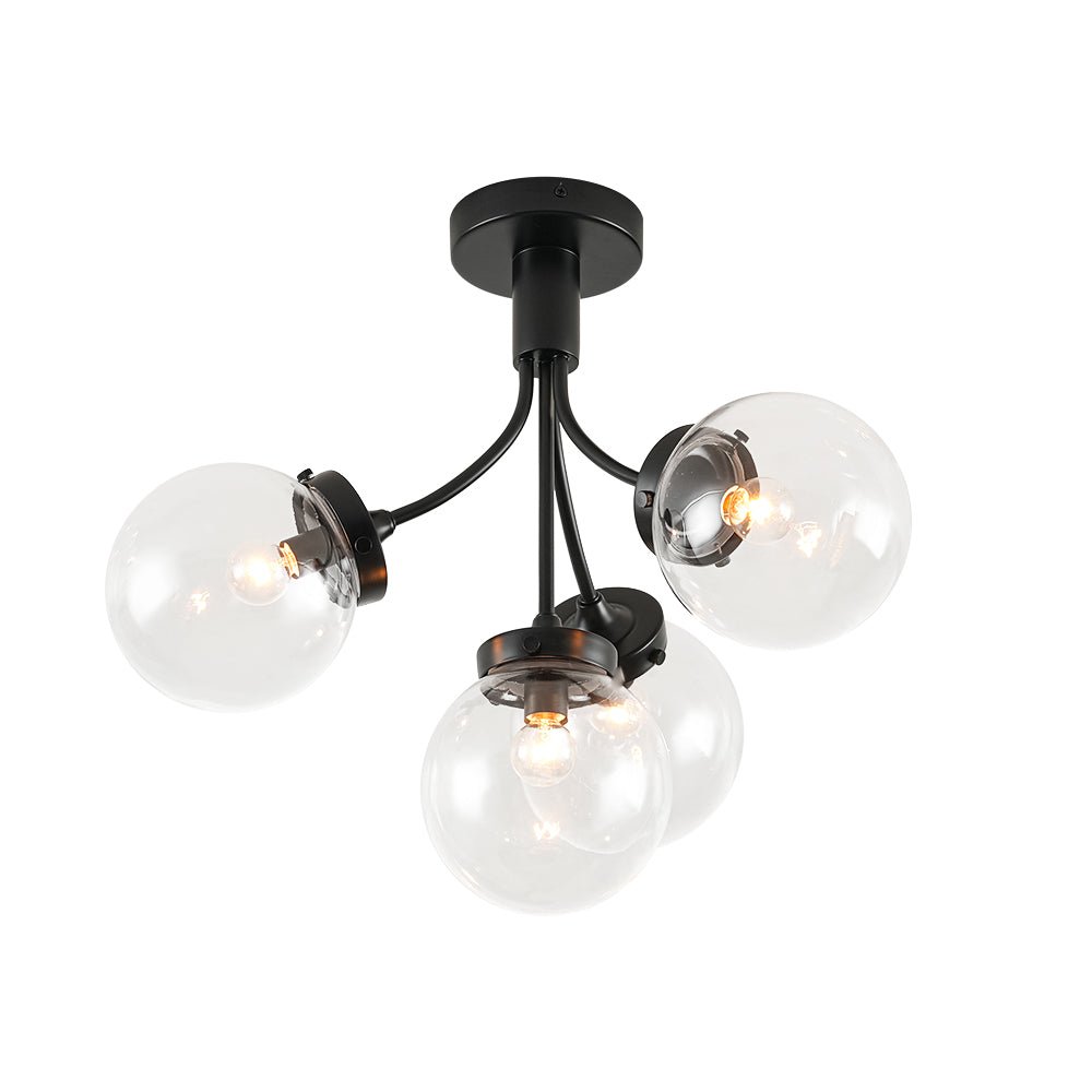 Ljomuva Bloom Globe Glass Semi Flush Mount Ceiling Light