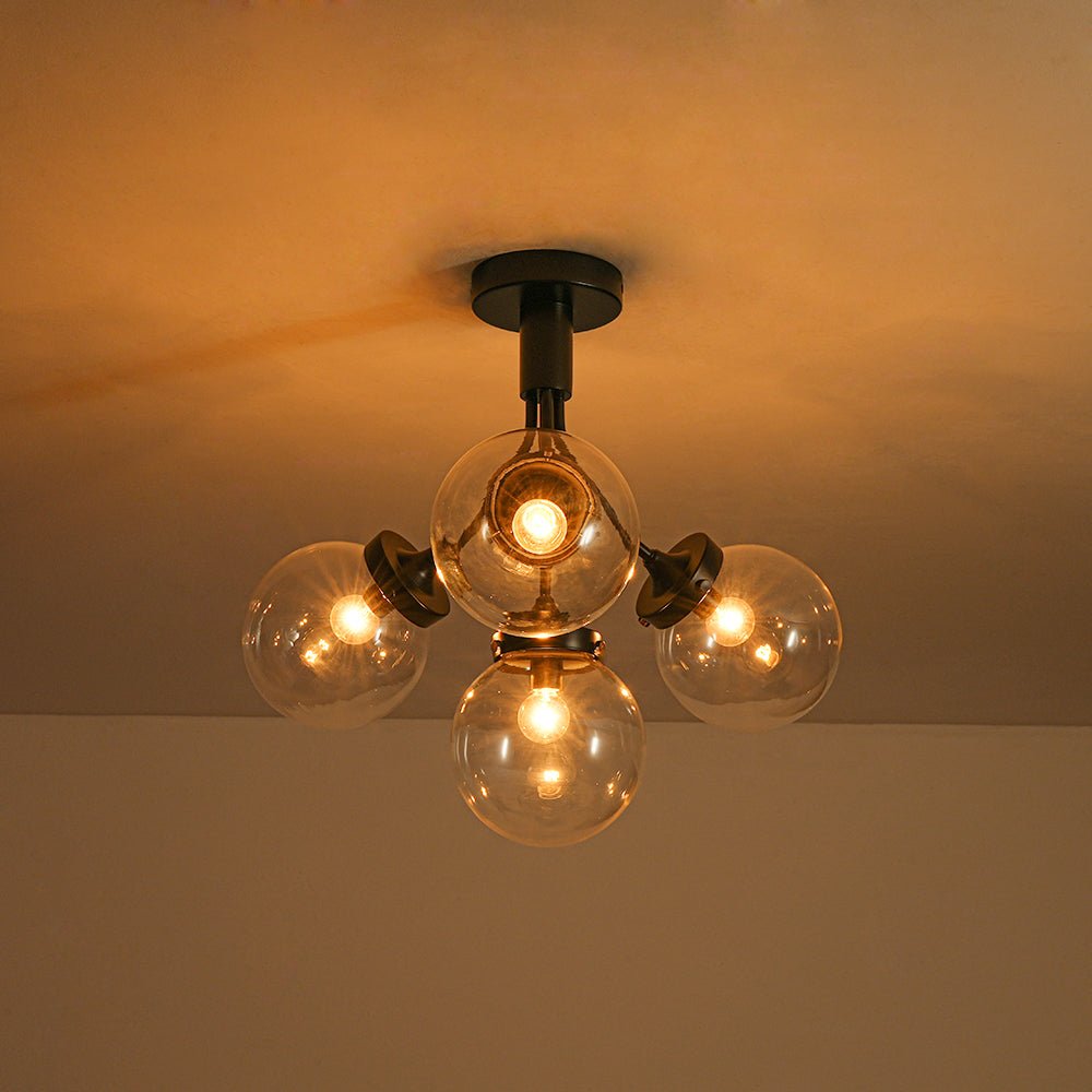 Ljomuva Bloom Globe Glass Semi Flush Mount Ceiling Light