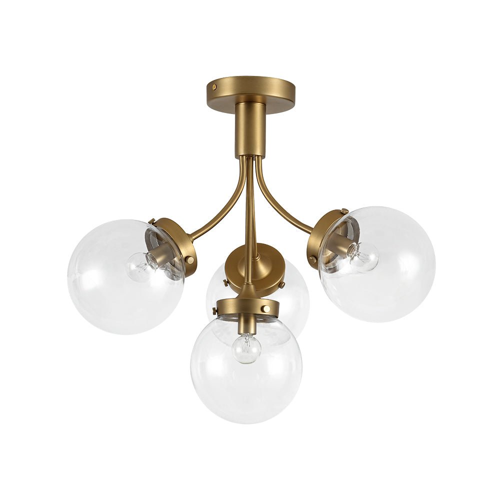 Ljomuva Bloom Globe Glass Semi Flush Mount Ceiling Light