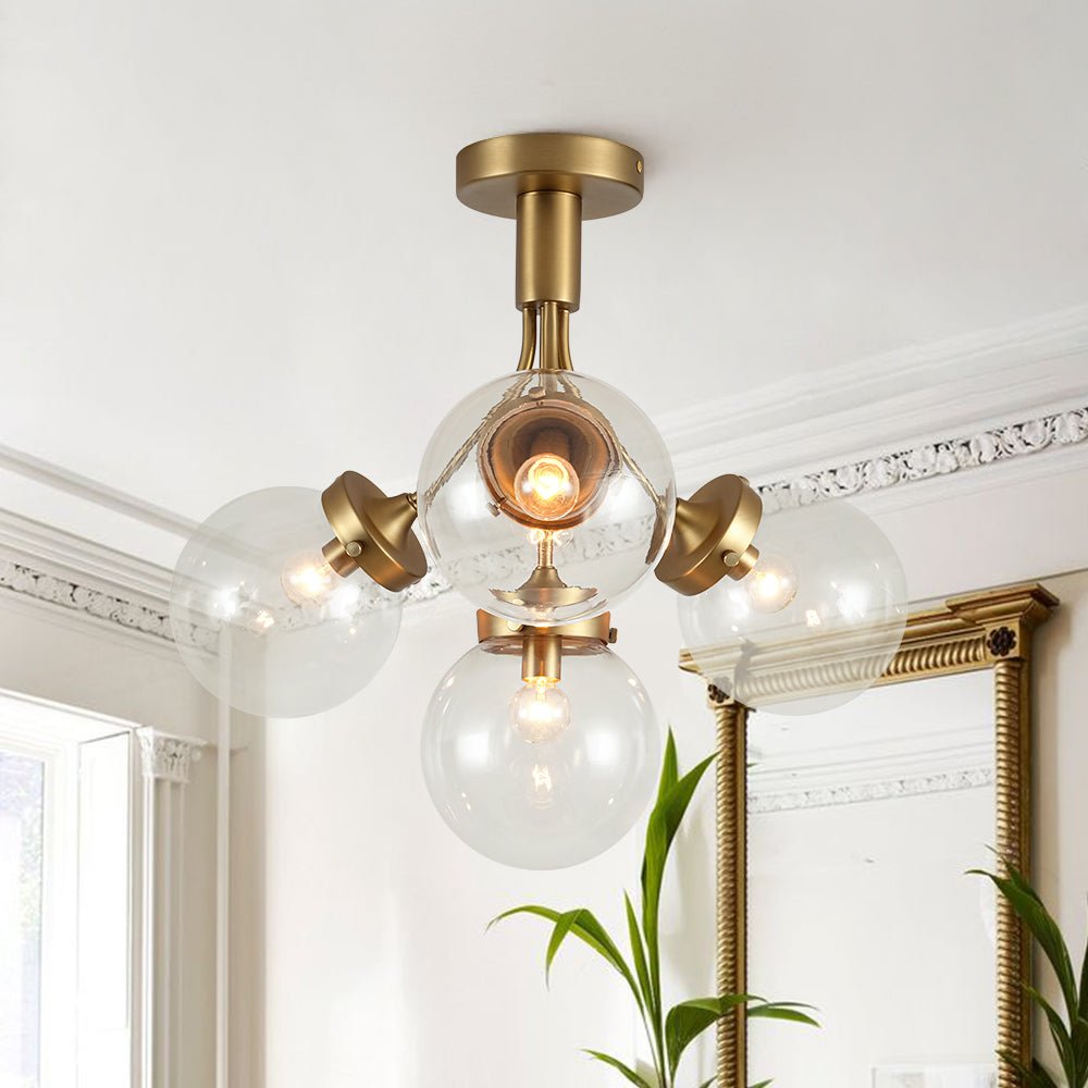 Ljomuva Bloom Globe Glass Semi Flush Mount Ceiling Light