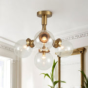 Ljomuva Bloom Globe Glass Semi Flush Mount Ceiling Light