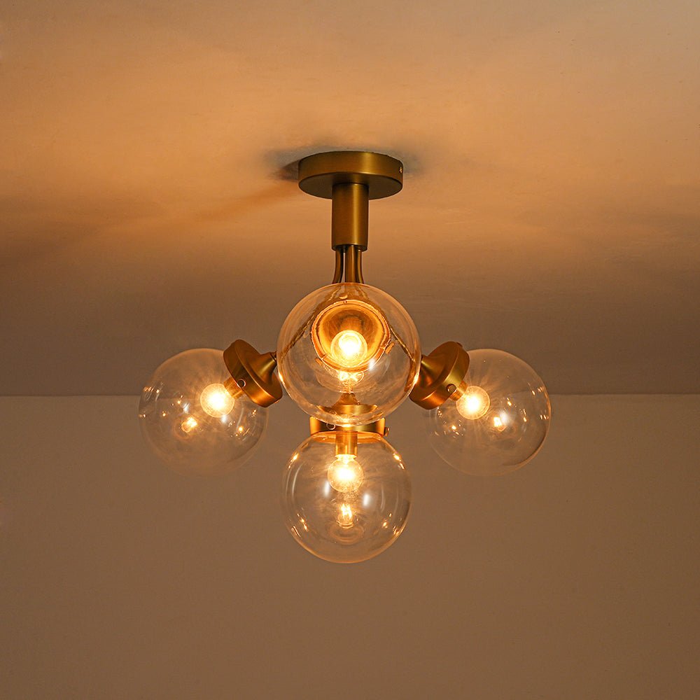 Ljomuva Bloom Globe Glass Semi Flush Mount Ceiling Light
