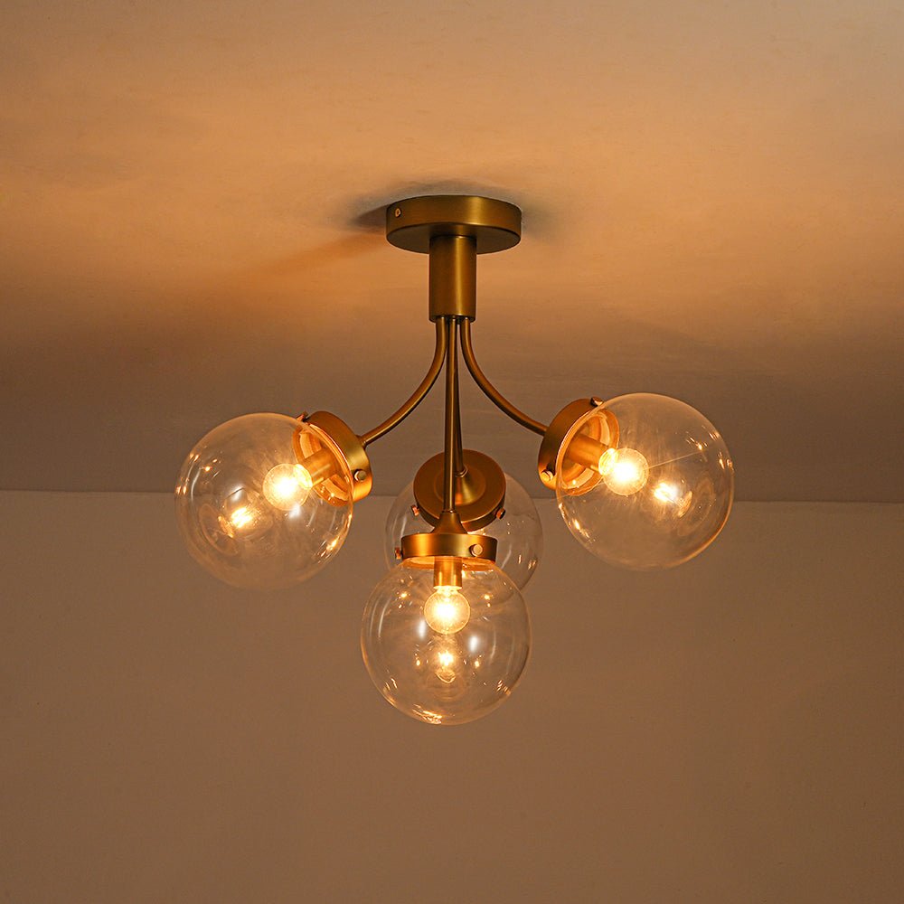 Ljomuva Bloom Globe Glass Semi Flush Mount Ceiling Light