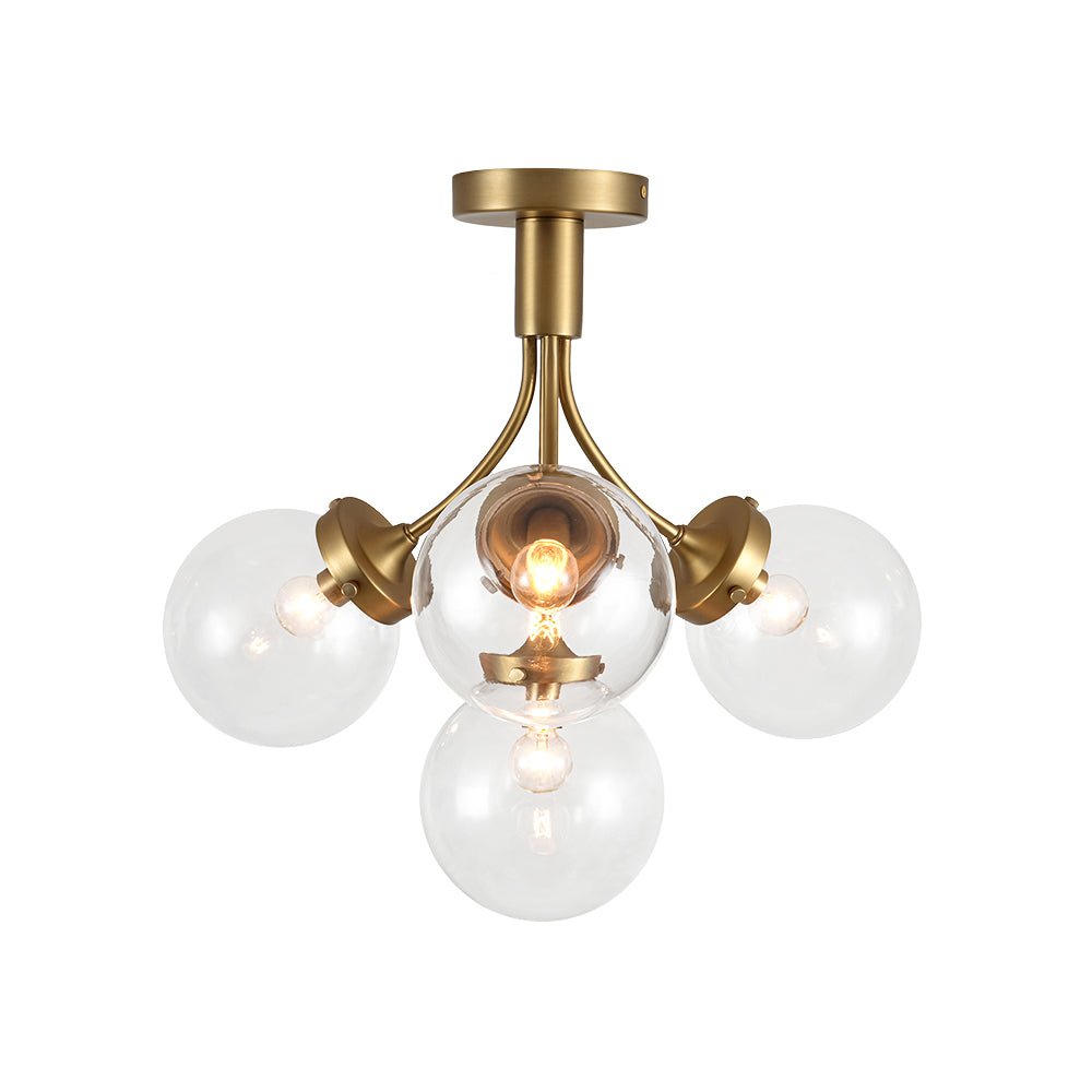 Ljomuva Bloom Globe Glass Semi Flush Mount Ceiling Light