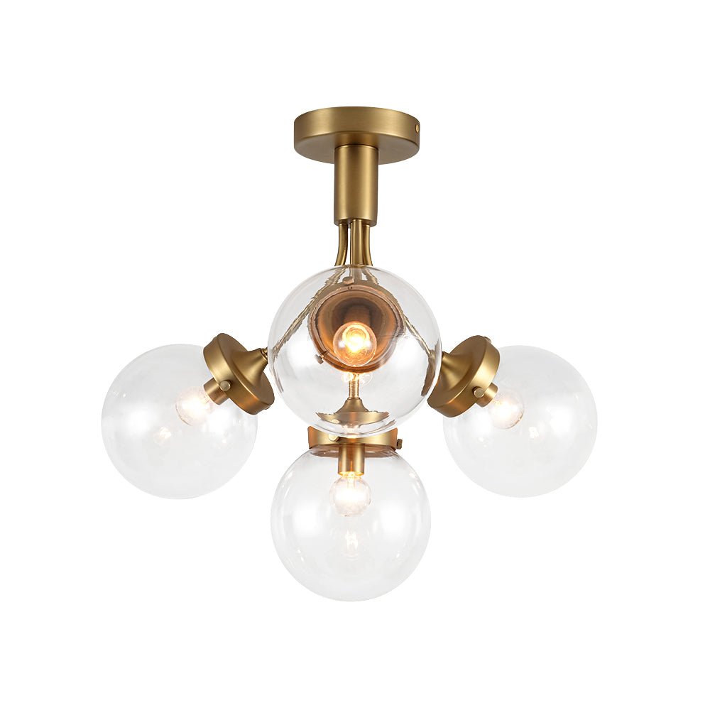 Ljomuva Bloom Globe Glass Semi Flush Mount Ceiling Light