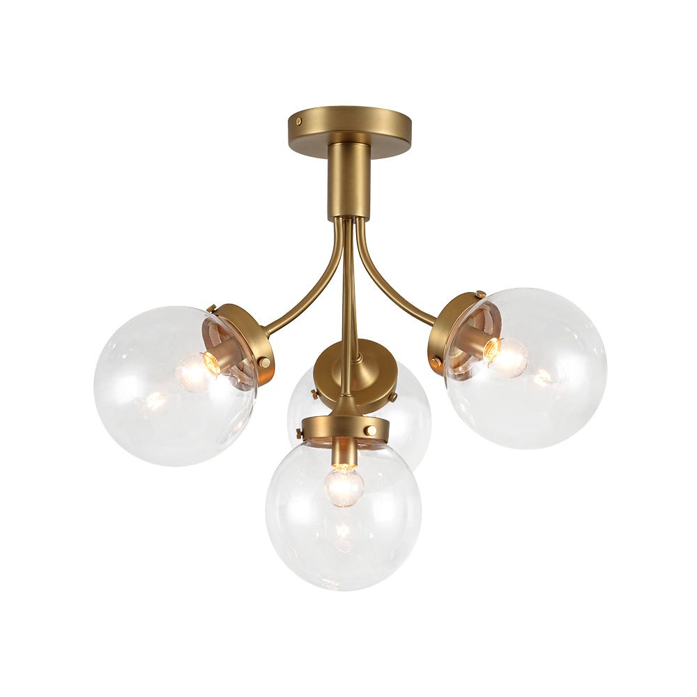 Ljomuva Bloom Globe Glass Semi Flush Mount Ceiling Light