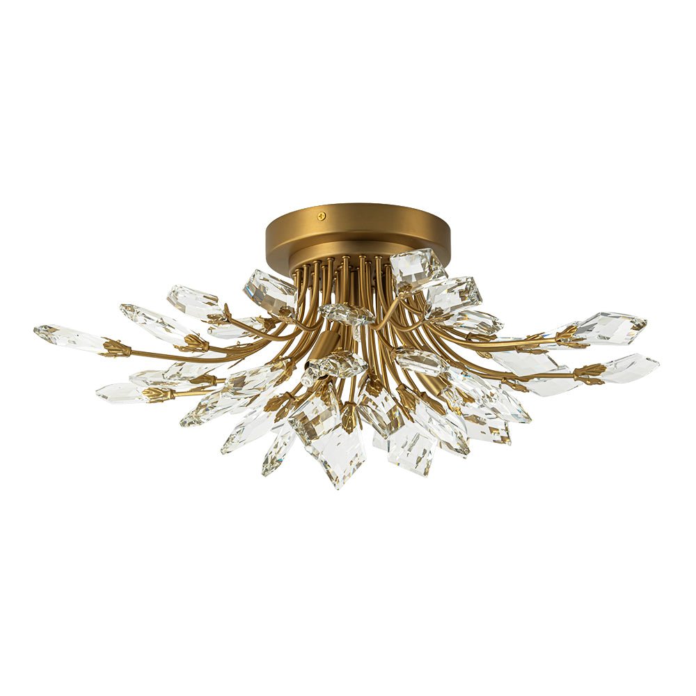 Himindró Bloom Metal Crystal Semi Flush Mount Light
