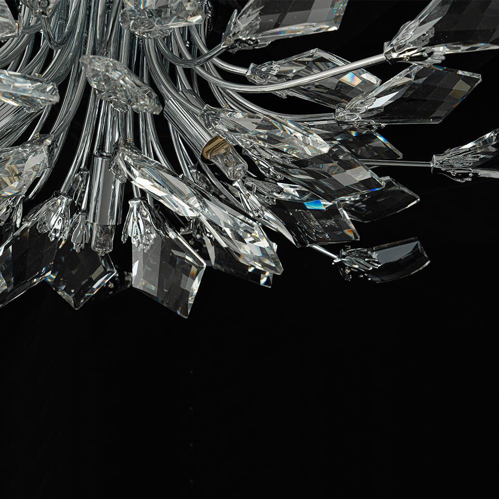Himindró Bloom Metal Crystal Semi Flush Mount Light