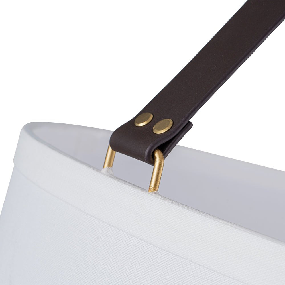 Tinduvo Modern Brass White Linen Pendant Light
