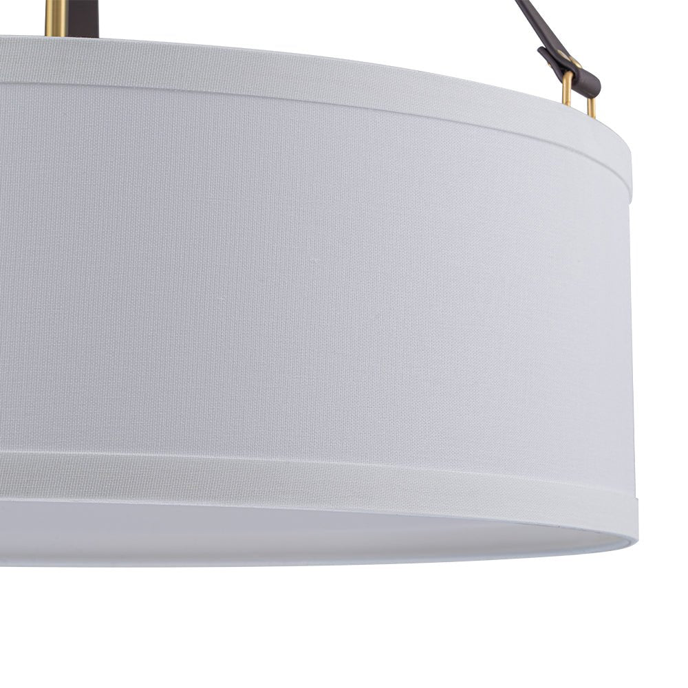 Tinduvo Modern Brass White Linen Pendant Light