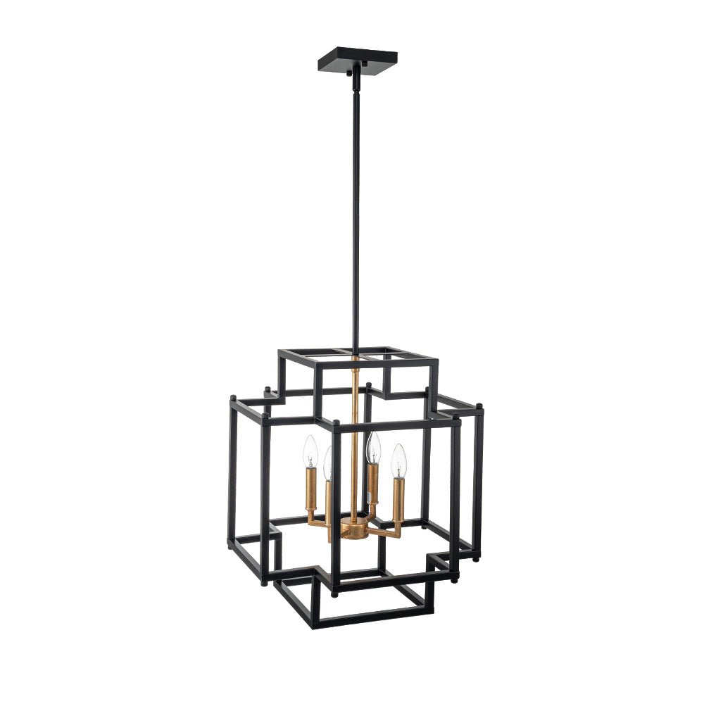 Himinuvya Candle Style Square Metal Lantern Pendant Light