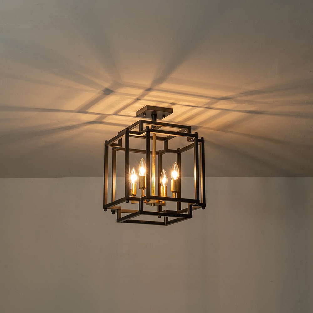 Glorunix Candle Style MetalSemi Flush Ceiling Light