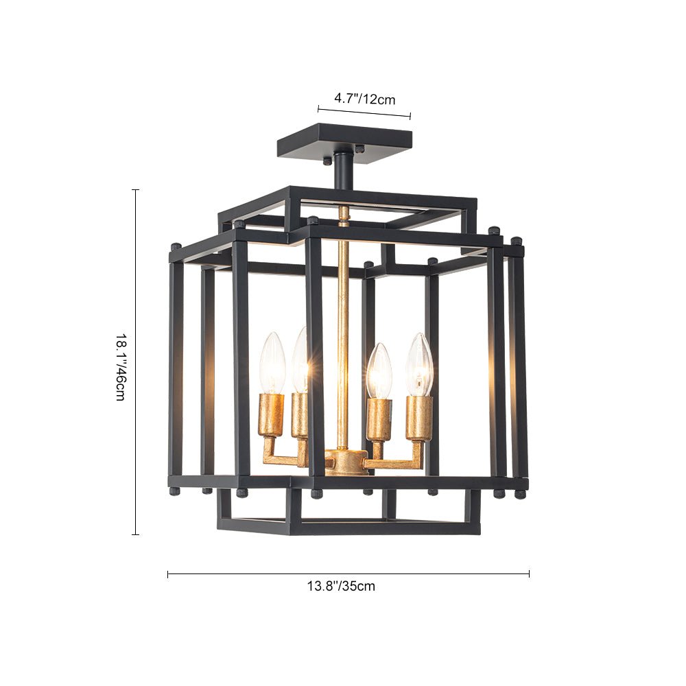 Glorunix Candle Style MetalSemi Flush Ceiling Light