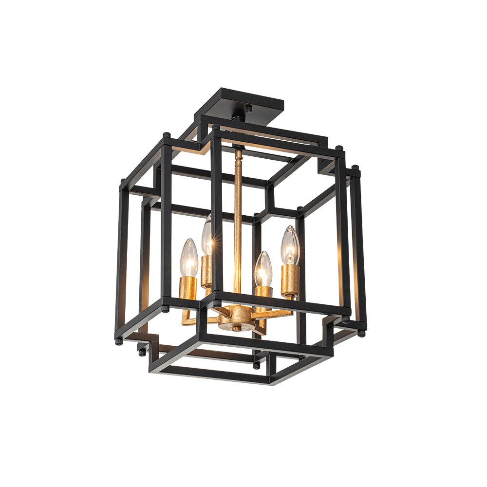 Glorunix Candle Style MetalSemi Flush Ceiling Light