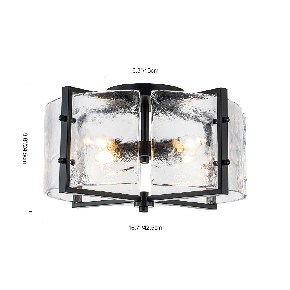 Blikulix Contemporary Glass Flush Mount Ceiling Light