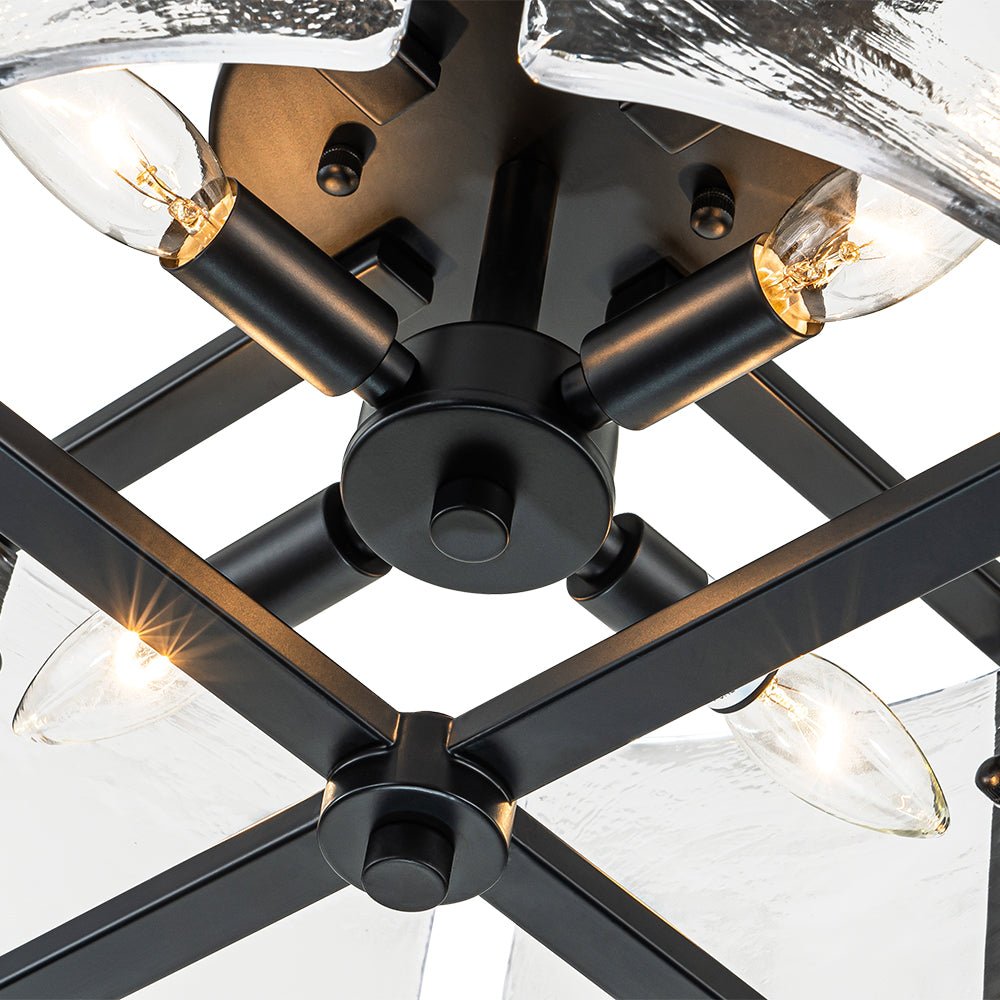 Blikulix Contemporary Glass Flush Mount Ceiling Light