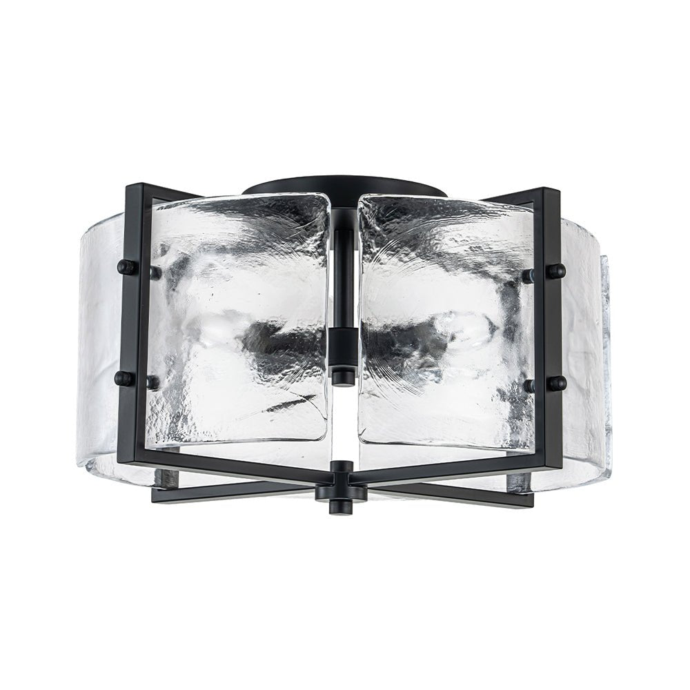 Blikulix Contemporary Glass Flush Mount Ceiling Light