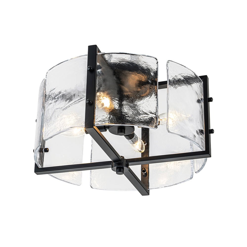 Blikulix Contemporary Glass Flush Mount Ceiling Light
