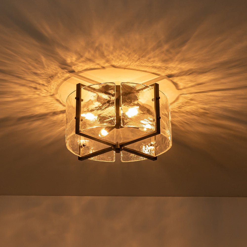 Blikulix Contemporary Glass Flush Mount Ceiling Light