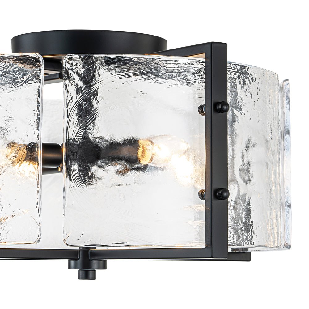 Blikulix Contemporary Glass Flush Mount Ceiling Light