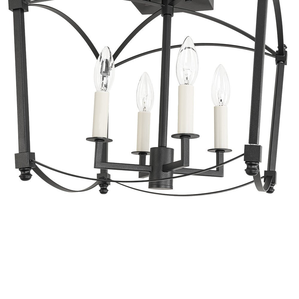 Luston Antique Candle Style Metal Semi Flush Ceiling Light