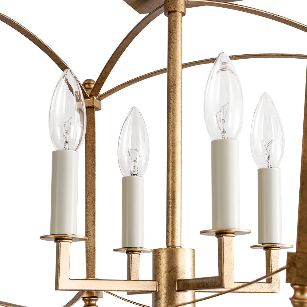 Luston Antique Candle Style Metal Semi Flush Ceiling Light