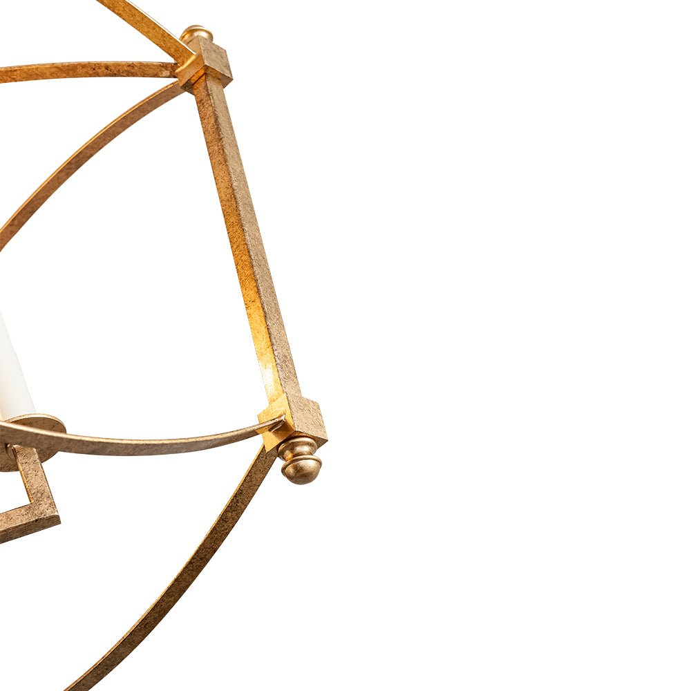 Luston Antique Candle Style Metal Semi Flush Ceiling Light