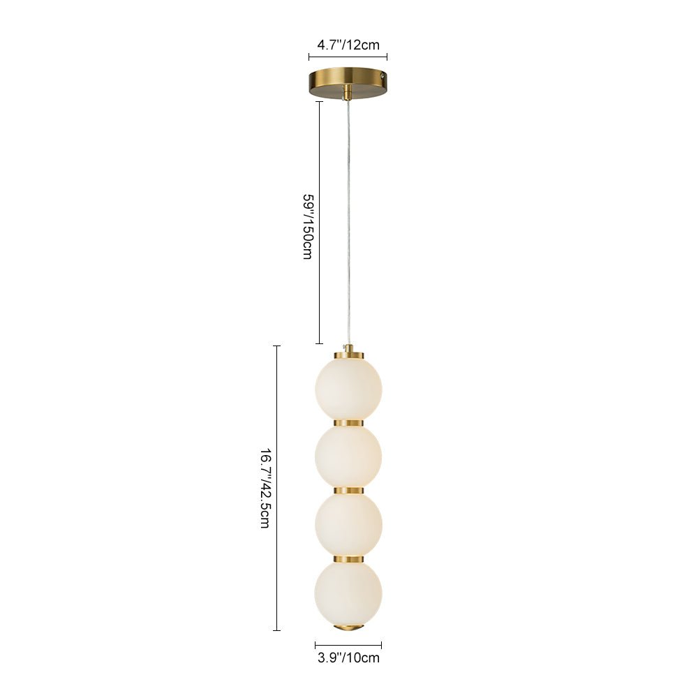 Alvuva LED Frosted Strand Glass Globe Pendant Light