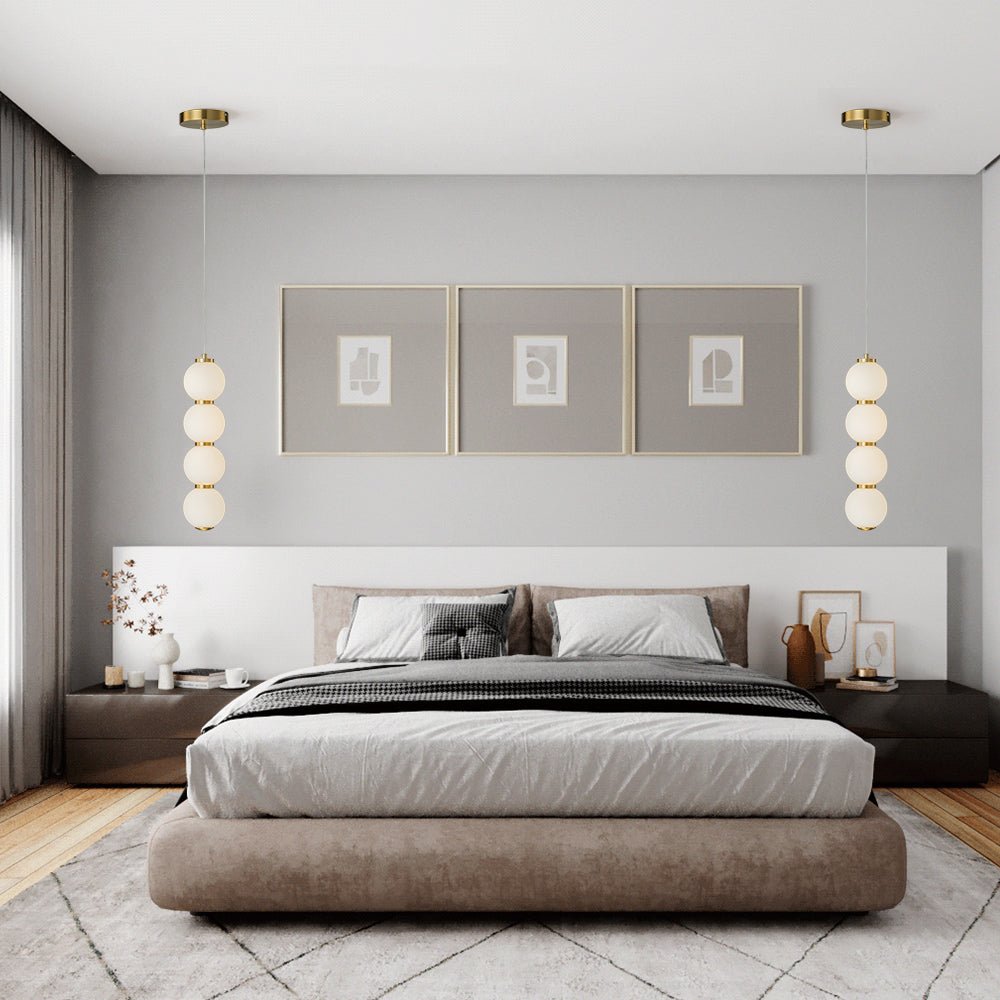Alvuva LED Frosted Strand Glass Globe Pendant Light