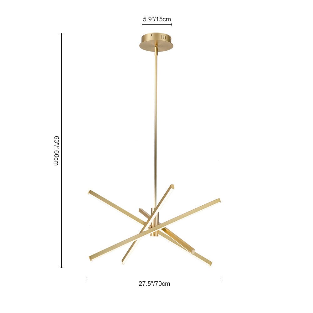 Sifulix LED Minimalist Sputnik Metal Chandelier
