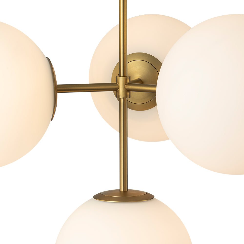 Astria Minimalist Opal Glass Semi Flush Chandelier