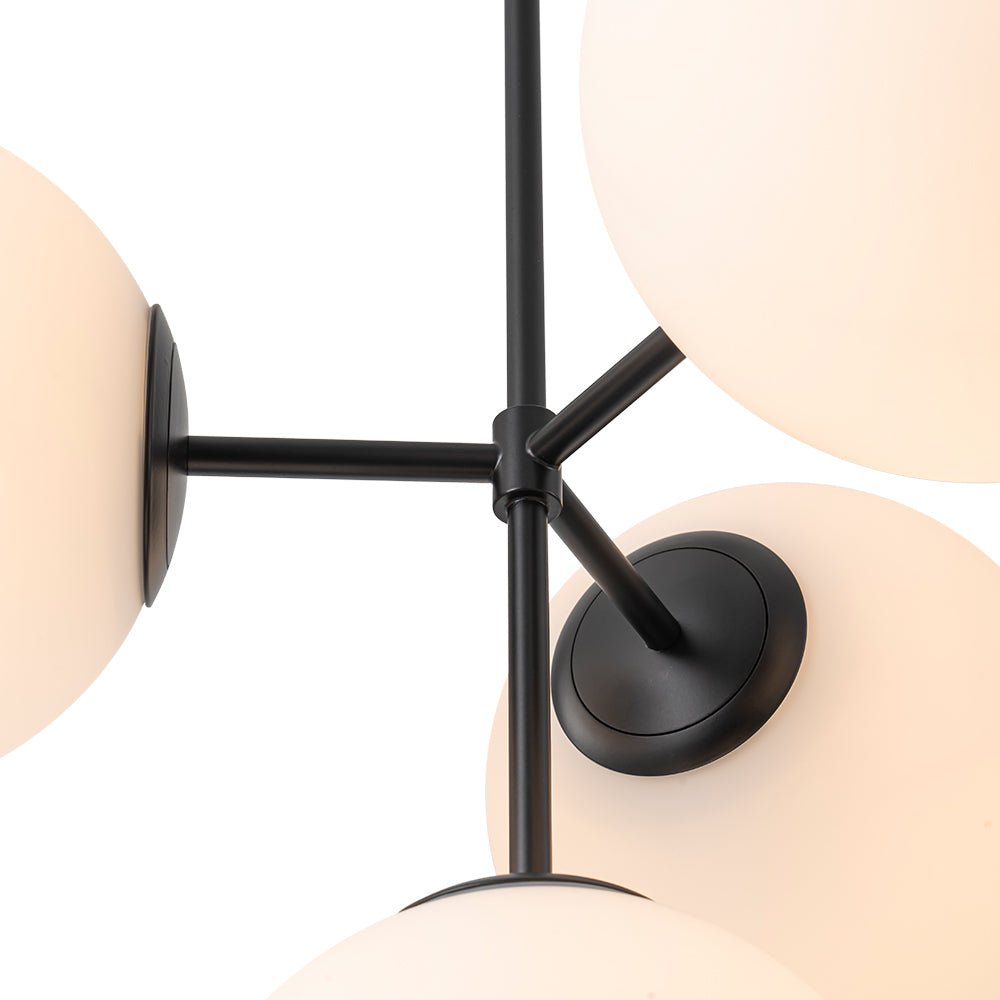 Astria Minimalist Opal Glass Semi Flush Chandelier