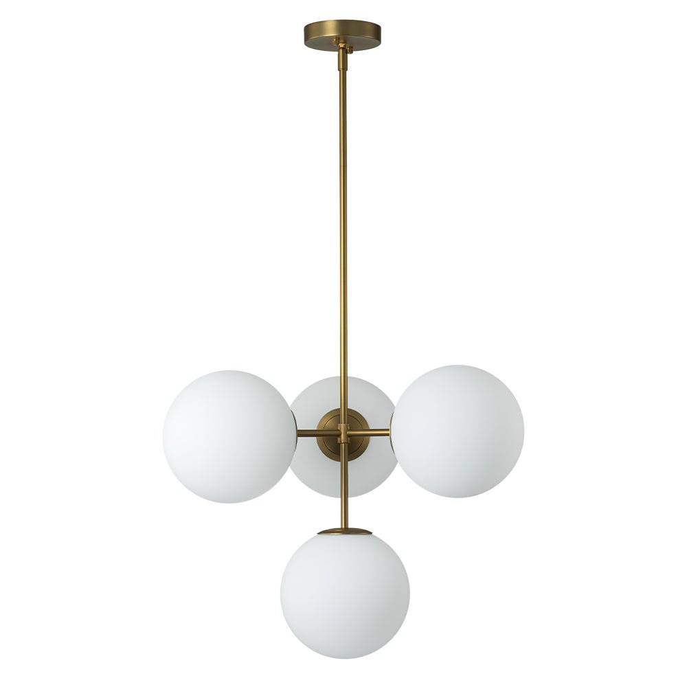 Astria Minimalist Opal Glass Semi Flush Chandelier