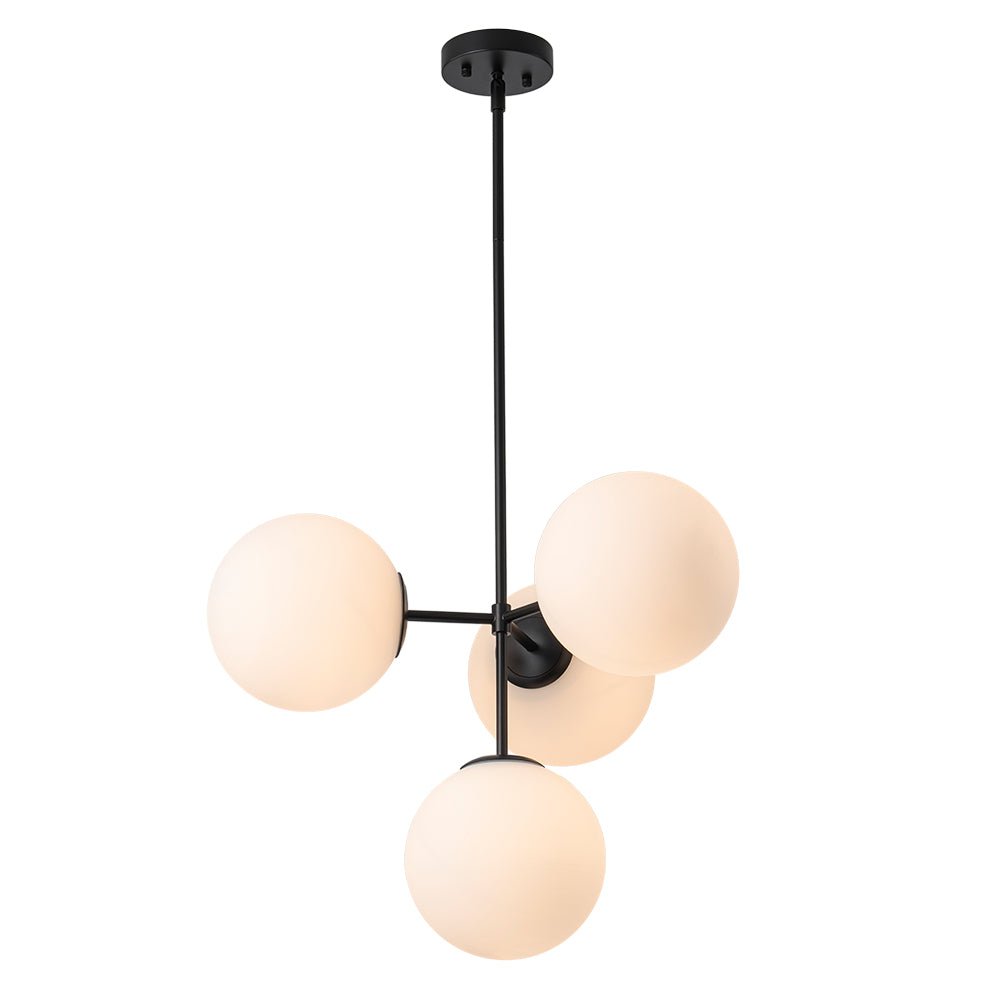 Astria Minimalist Opal Glass Semi Flush Chandelier