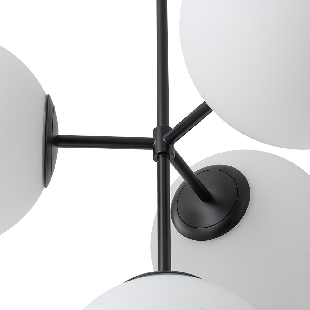 Astria Minimalist Opal Glass Semi Flush Chandelier