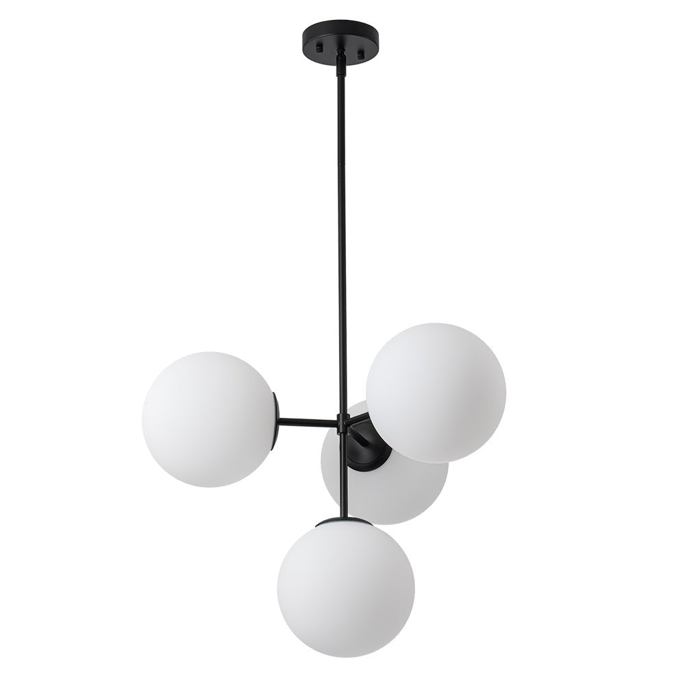 Astria Minimalist Opal Glass Semi Flush Chandelier