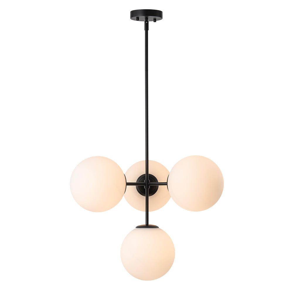 Astria Minimalist Opal Glass Semi Flush Chandelier