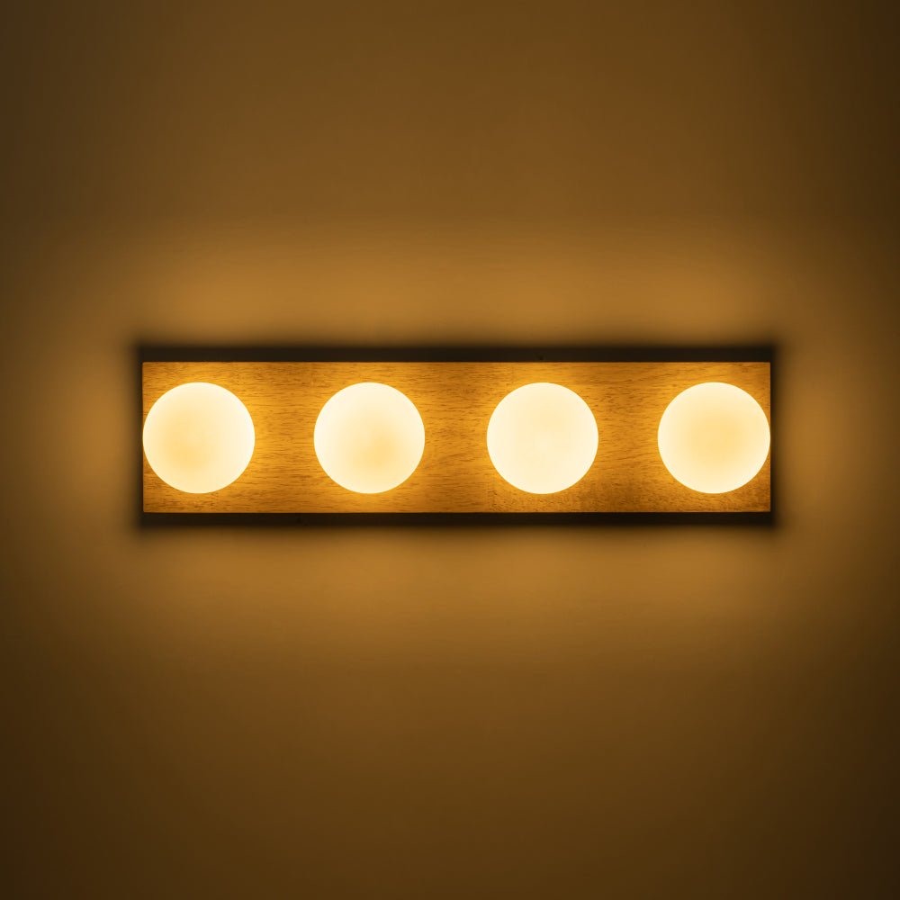 Gloruvyx Linear Opal Glass Semi Flush Mount / Wall Light