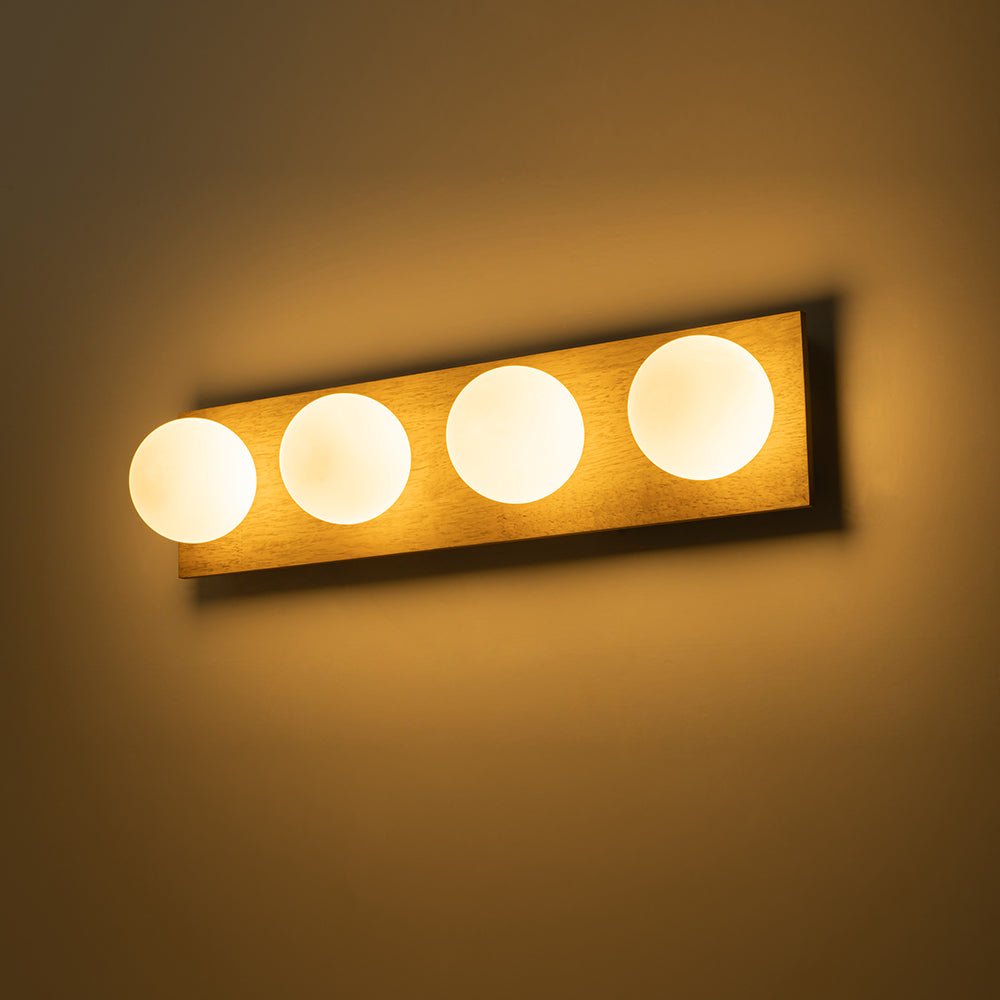 Gloruvyx Linear Opal Glass Semi Flush Mount / Wall Light